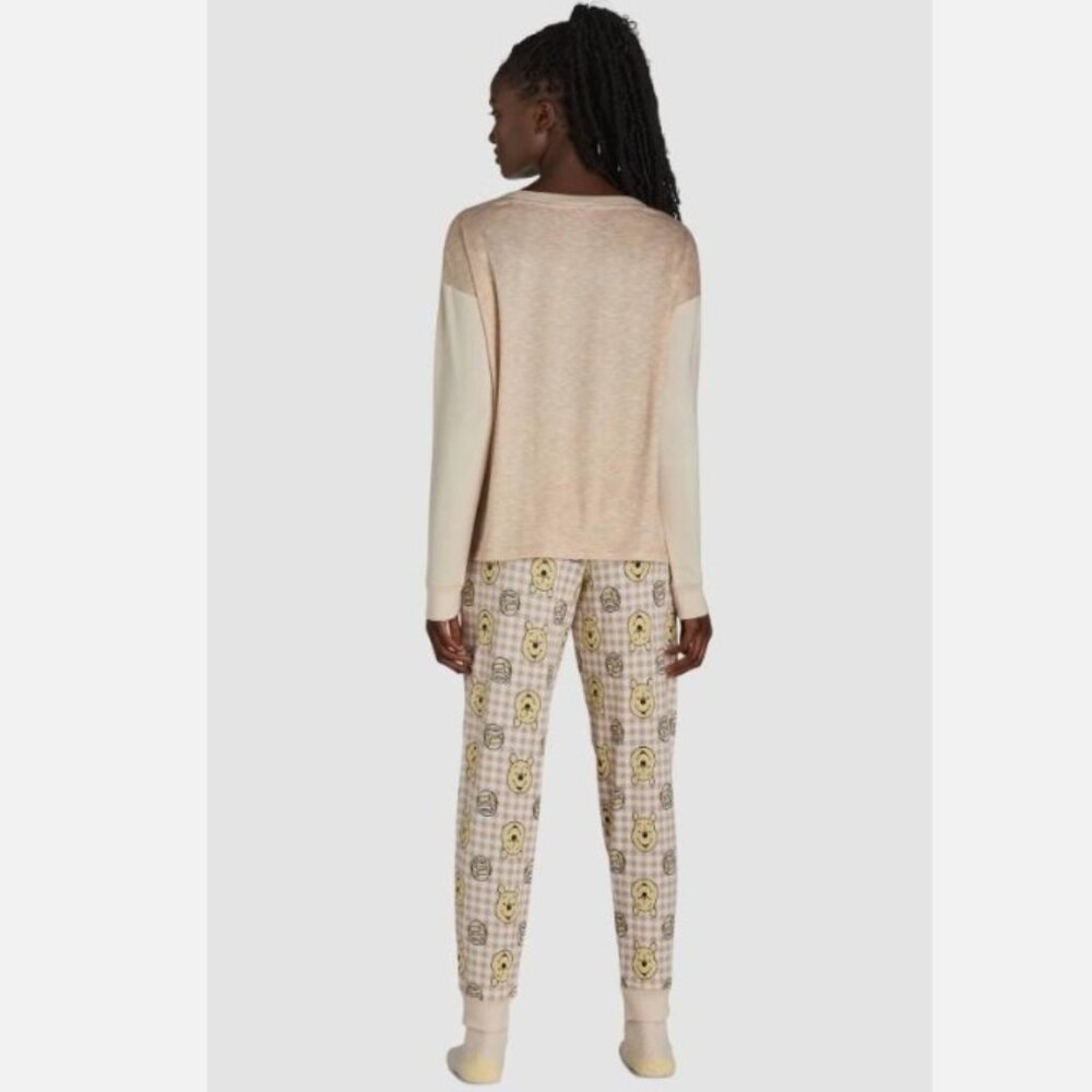 NEW Size Small WINNIE THE POOH Stretchy 3 Pc Comfy Pajama Lounge Set JOYSPUN - Picture 3 of 4